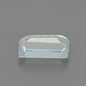 Aigue-marine bleue naturelle baguette, 0,62 ct, VS-SI