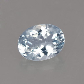 Aigue-marine bleue naturelle coupe ovale, 1,12 ct, VVS