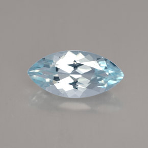 Bleu vert Bleu clair naturelle Marquise, 1.66 ct, IF
