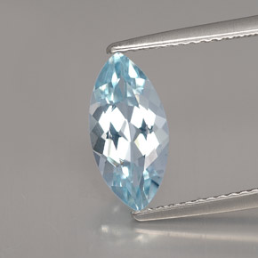 Bleu vert Bleu clair naturelle Marquise, 1.66 ct, IF
