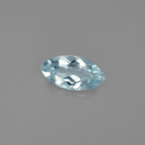 Aigue-marine bleue naturelle marquise, 0,94 ct, VS
