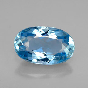 Bleu vert Bleu clair naturelle Coupe ovale, 2.33 ct, VVS