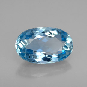 Bleu vert Bleu clair naturelle Coupe ovale, 2.33 ct, VVS