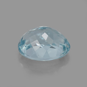 Aigue-marine bleue naturelle coupe ovale, 2,75 ct, VVS-VS