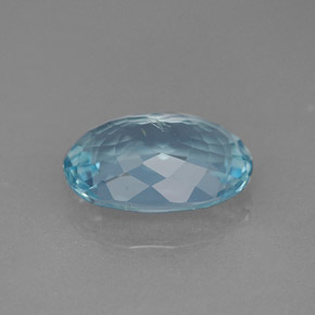 Aigue-marine bleue naturelle coupe ovale, 2,80 ct, VS
