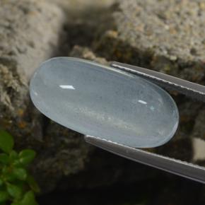 Aigue-marine bleue naturelle coupe ovale, 11,69 ct, translucide