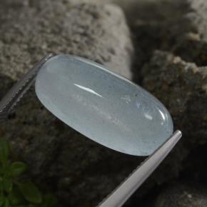 Aigue-marine bleue naturelle coupe ovale, 11,69 ct, translucide