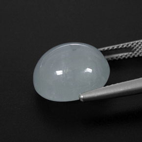 Bleu vert Bleu clair naturelle Transparent, 8.35 ct, Transparent / Translucide