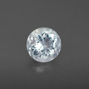 Bleu vert Bleu clair naturelle Coupe roude, 0.65 ct, VS