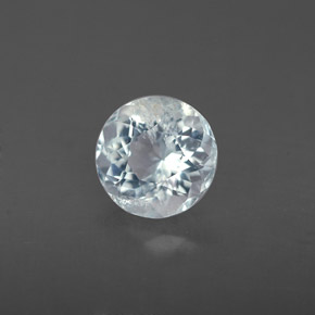 Bleu vert Bleu clair naturelle Coupe roude, 0.65 ct, VS