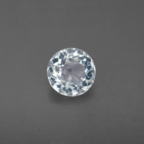 Bleu vert Bleu clair naturelle Coupe roude, 0.66 ct, VS