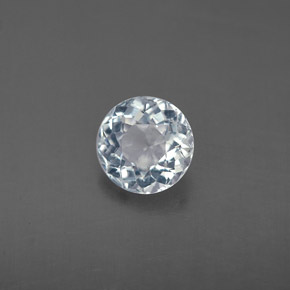 Bleu vert Bleu clair naturelle Coupe roude, 0.66 ct, VS
