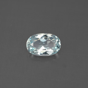 Aigue-marine bleue naturelle coupe ovale, 0,88 ct, VVS-VS