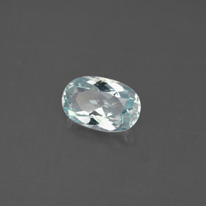 Aigue-marine bleue naturelle coupe ovale, 0,88 ct, VVS-VS