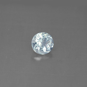 Bleu vert Bleu clair naturelle Coupe roude, 0.67 ct, VS