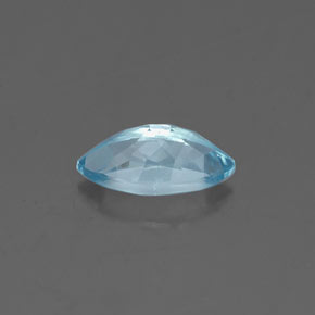 Aigue-marine bleue naturelle marquise, 0,62 ct, VVS