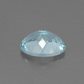 Aigue-marine bleue naturelle coupe ovale, 1,68 ct, VVS
