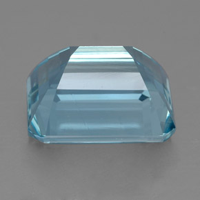 Aigue-marine bleu clair naturelle taille émeraude, 4,12 ct, IF
