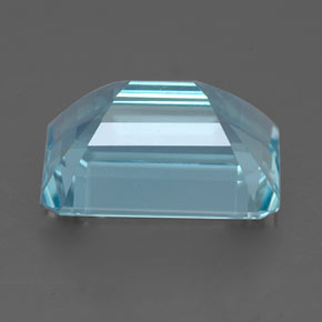 Aigue-marine bleue naturelle taille émeraude, 4,00 ct, VVS