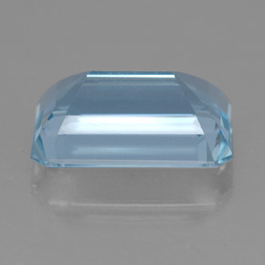 Aigue-marine bleue naturelle taille émeraude, 4,25 ct, VVS-VS