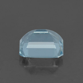 Aigue-marine bleue naturelle taille émeraude, 1,64 ct, VVS