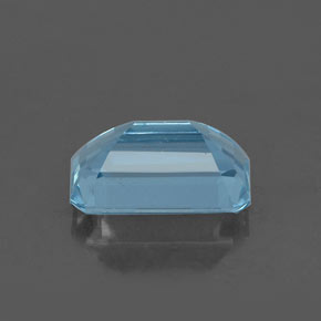 Aigue-marine bleue naturelle taille émeraude, 1,17 ct, VVS