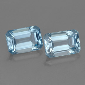 Achetez naturel ct Bleu clair Bleu vert gems, Taille émeraude, En provenance Inde (Karur) chez GemSelect. En stock, livraison internationale!