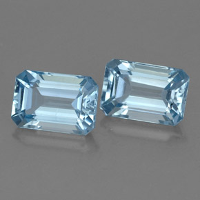 Achetez naturel ct Bleu clair Bleu vert gems, Taille émeraude, En provenance Inde (Karur) chez GemSelect. En stock, livraison internationale!