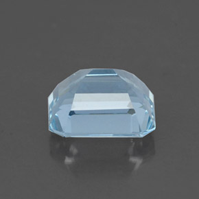Aigue-marine bleue naturelle taille émeraude, 1,23 ct, VVS