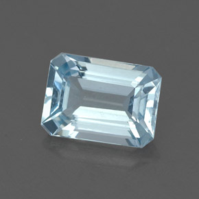 Bleu vert Bleu clair naturelle Taille émeraude, 1.26 ct, VVS