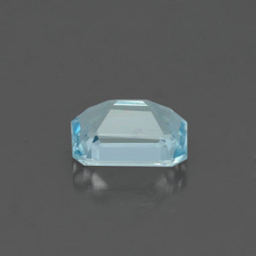 Aigue-marine bleue naturelle taille émeraude, 0,48 ct, VVS-VS