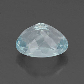 Aigue-marine bleue naturelle coupe ovale, 1,69 ct, VVS-VS