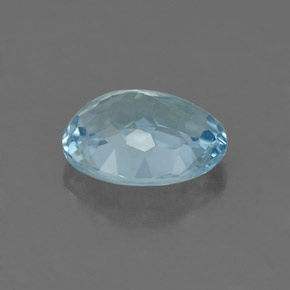 Aigue-marine bleue naturelle coupe ovale, 1,74 ct, IF