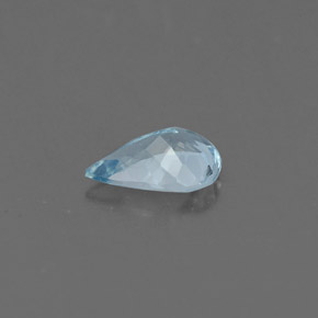 Aigue-marine bleue naturelle en forme de poire, 0,31 ct, VVS