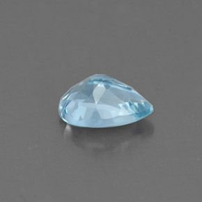 Aigue-marine bleue naturelle en forme de poire, 0,70 ct, VS