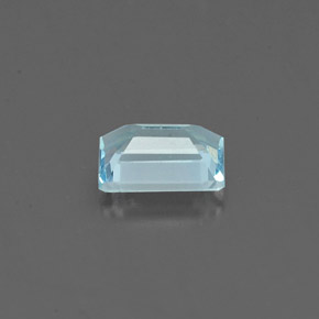 Aigue-marine bleue naturelle taille émeraude, 0,54 ct, VVS-VS