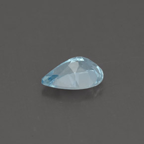 Aigue-marine bleue naturelle en forme de poire, 0,60 ct, VS