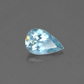 Aigue-marine bleue naturelle en forme de poire, 0,66 ct, SI