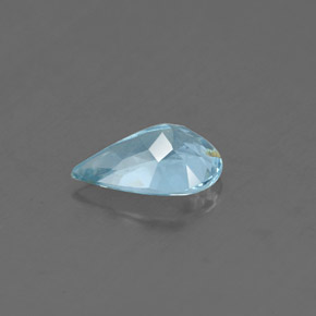 Aigue-marine bleue naturelle en forme de poire, 0,66 ct, SI