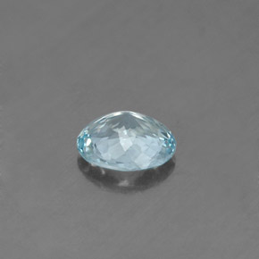 Aigue-marine bleue naturelle coupe ovale, 0,58 ct, VS