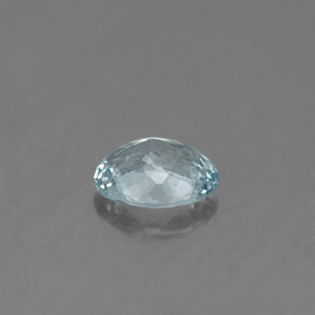 Aigue-marine bleue naturelle coupe ovale, 0,60 ct, VS