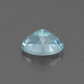 Aigue-marine bleue naturelle coupe ovale, 1,25 ct, VS-SI