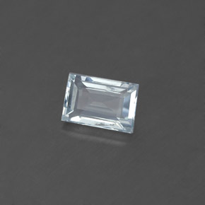 Aigue-marine bleue naturelle baguette, 0,59 ct, VS-SI