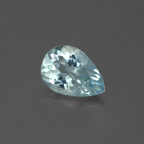 Aigue-marine bleue naturelle en forme de poire, 1,07 ct, VVS