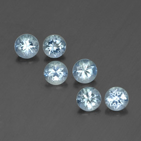Achetez naturel ct bleue aigue-marine gems, coupe roude, en provenance inde (karur) chez gemselect. en stock, livraison internationale!
