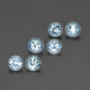 Achetez naturel ct bleue aigue-marine gems, coupe roude, en provenance inde (karur) chez gemselect. en stock, livraison internationale!