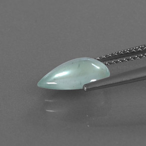 Aigue-marine vert naturelle transparent, 1,36 ct, transparent / translucide