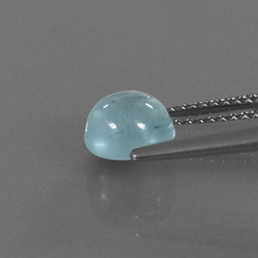 Aigue-marine bleue naturelle transparent, 1,64 ct, transparent / translucide
