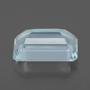 Aigue-marine bleue naturelle taille émeraude, 3,93 ct, VVS