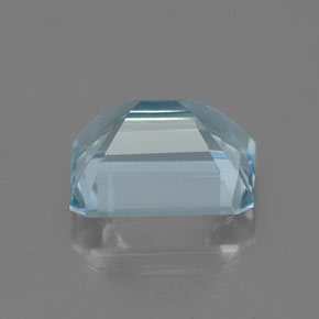 Aigue-marine bleue naturelle taille émeraude, 2,20 ct, VVS